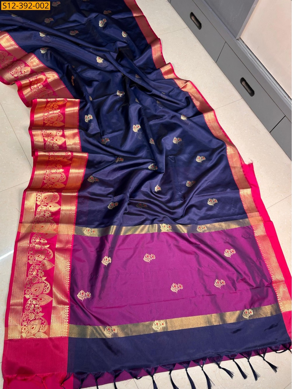 Fancy Banarasi semi kataan soft silk Saree