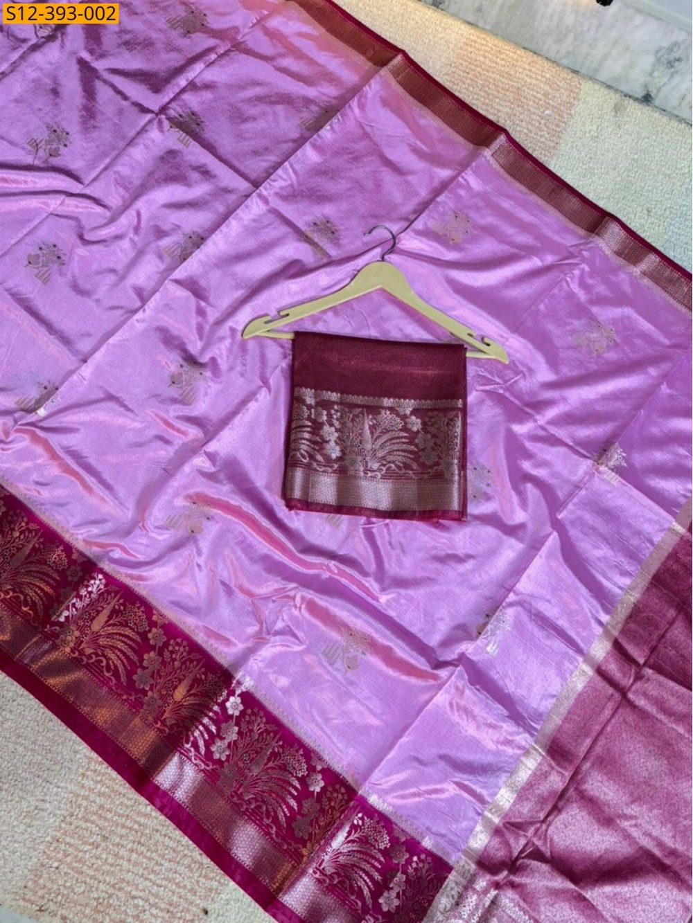 Fancy Banarasi daibal raw mango soft silk Saree