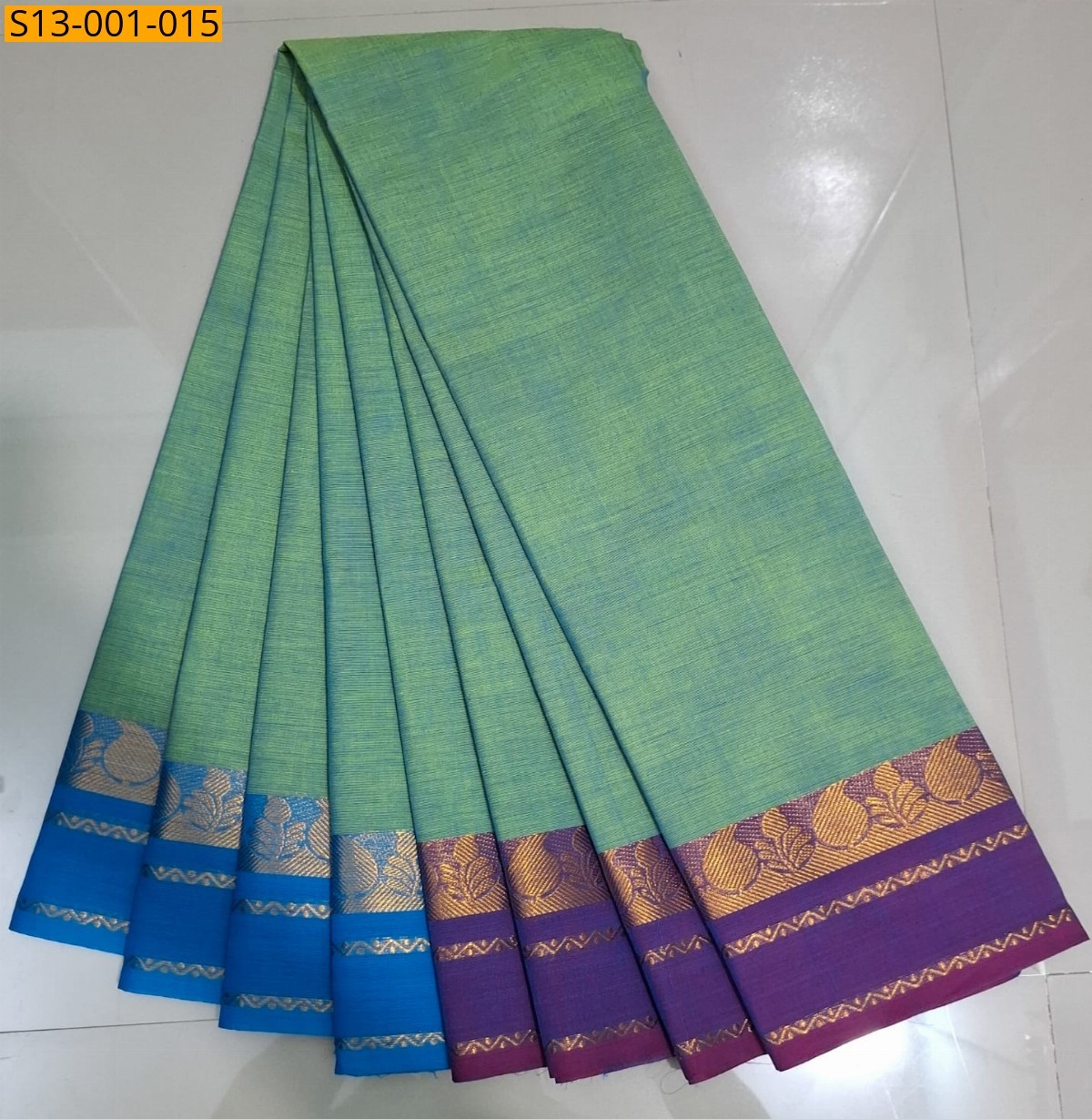 Green Fancy Chettinadu Cotton sarees