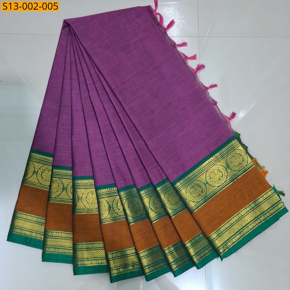 Magenta Fancy Chettinadu Cotton sarees