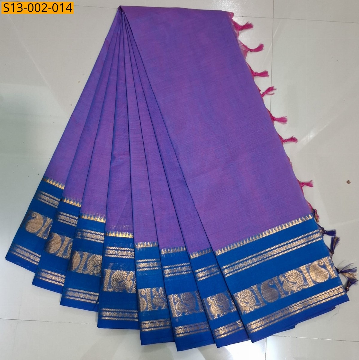 Purple Fancy Chettinadu Cotton sarees