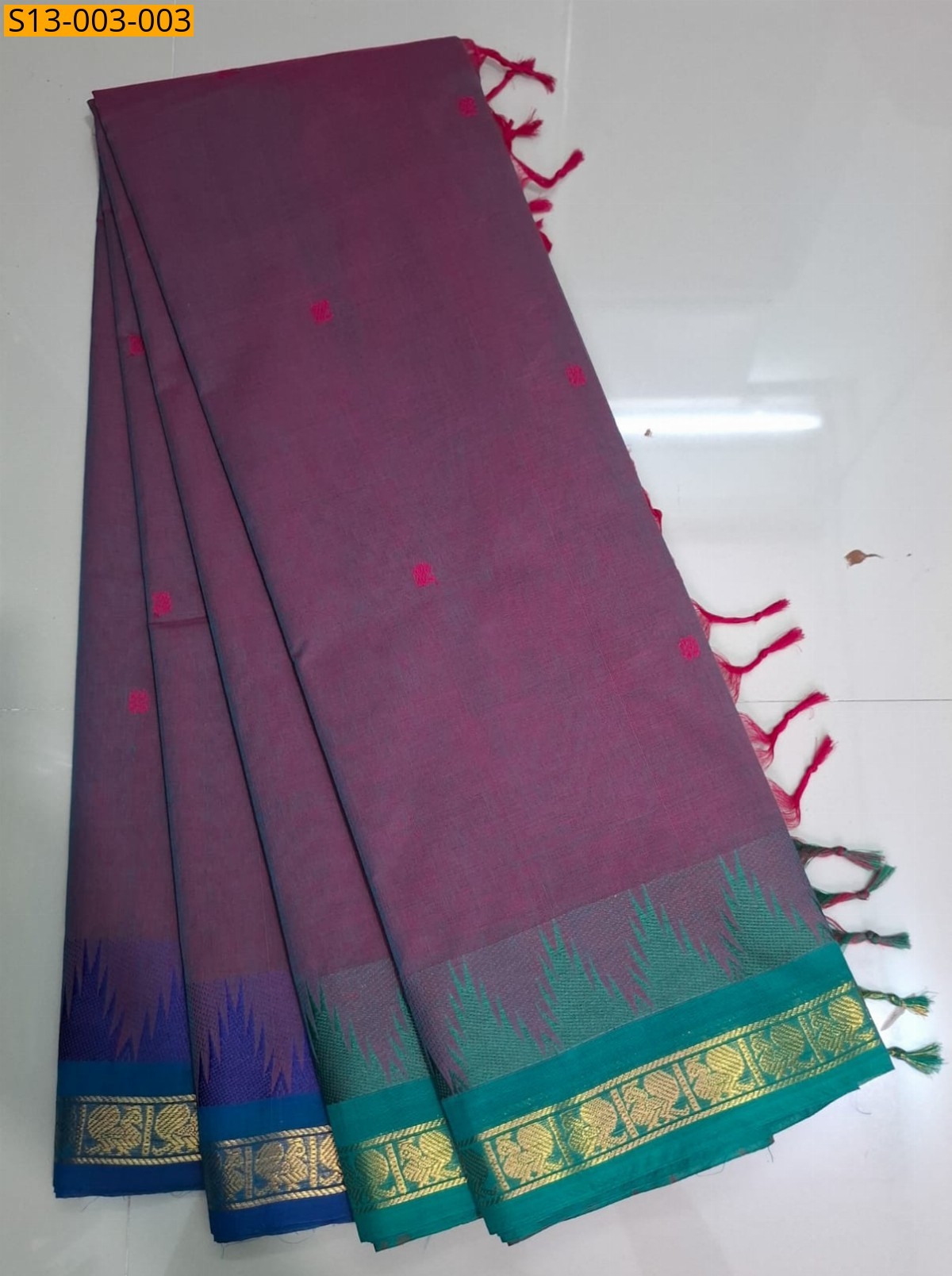 Onion Fancy kanchi cotton sarees
