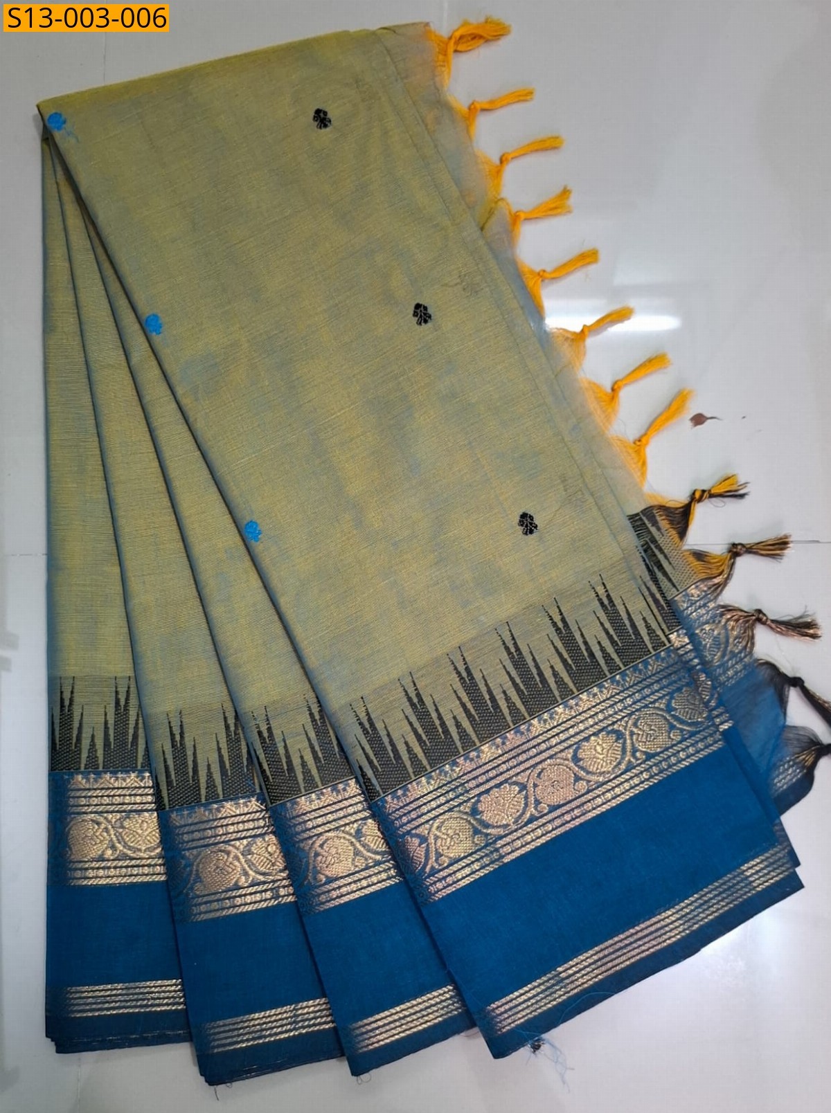 Silver Fancy kanchi cotton sarees