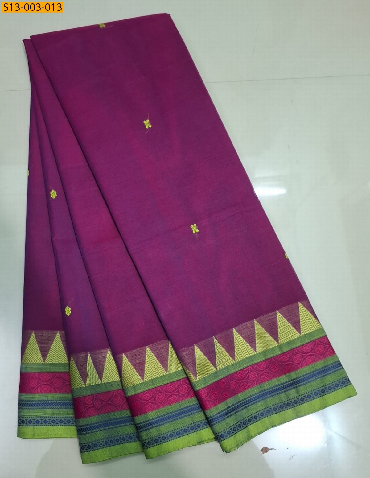 Magenta Pink Fancy Kanchi Cotton Saree