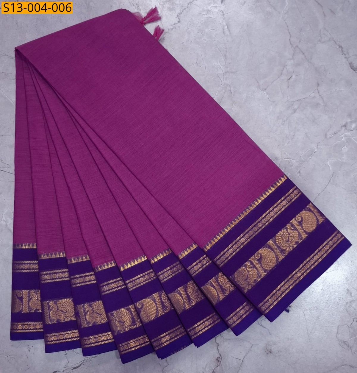 Magenta Fancy Chettinad cotton sarees