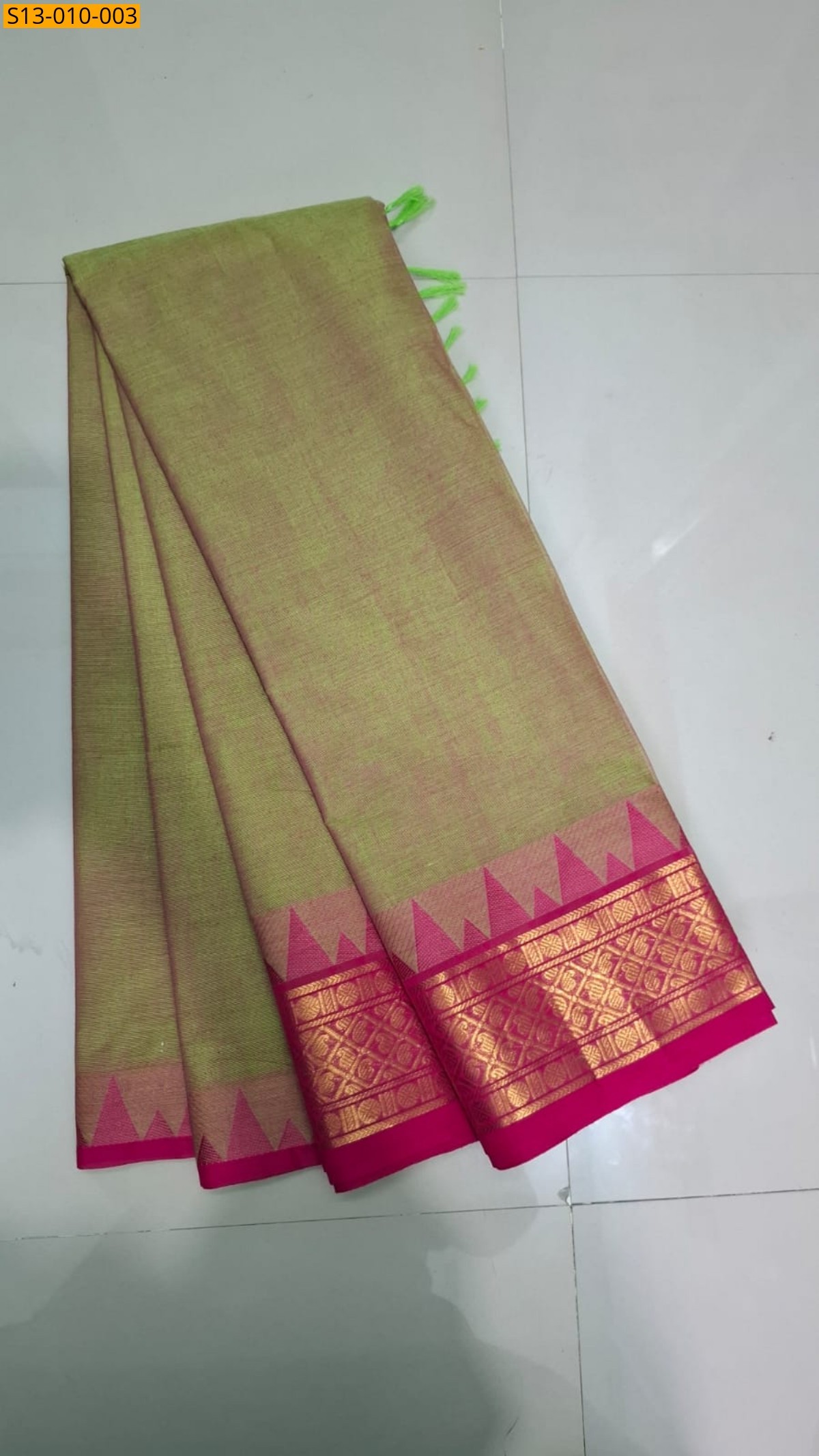Grey Fancy Chettinad Cotton Saree