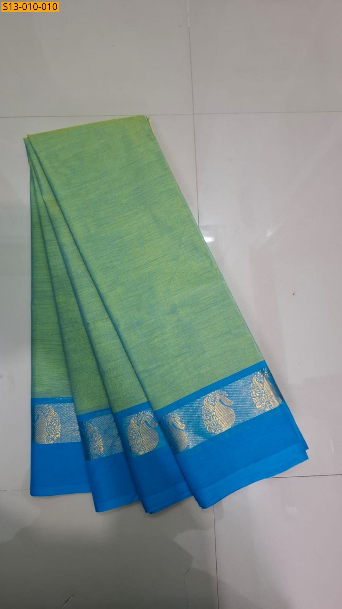 Green Fancy Chettinad Cotton Saree