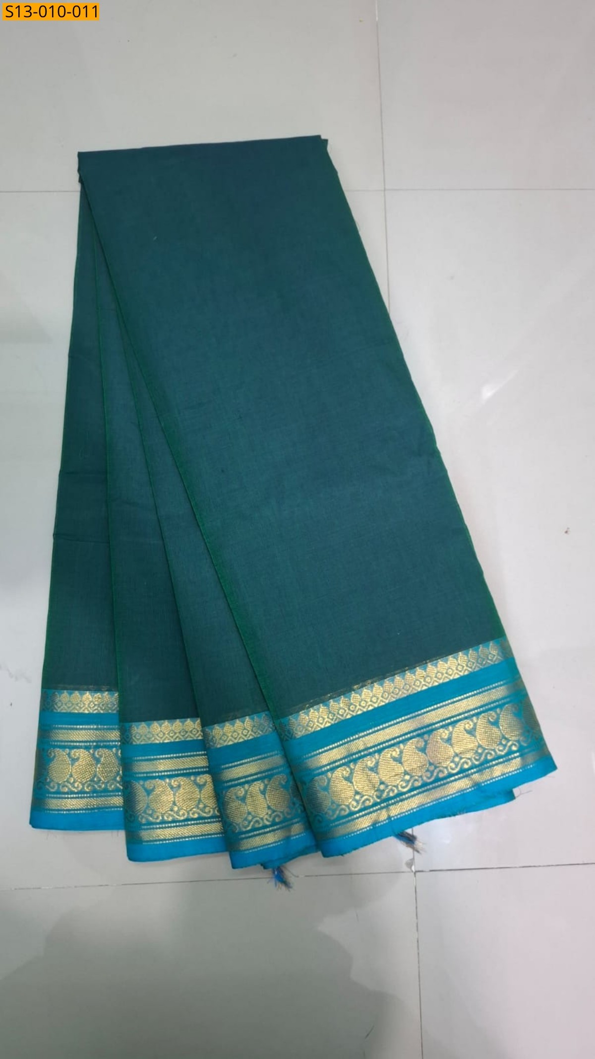 Green Fancy Chettinad Cotton Saree