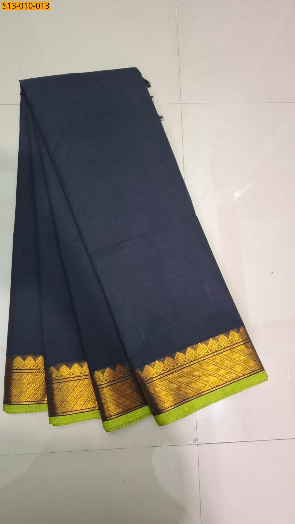 Black Fancy Chettinad Cotton Saree