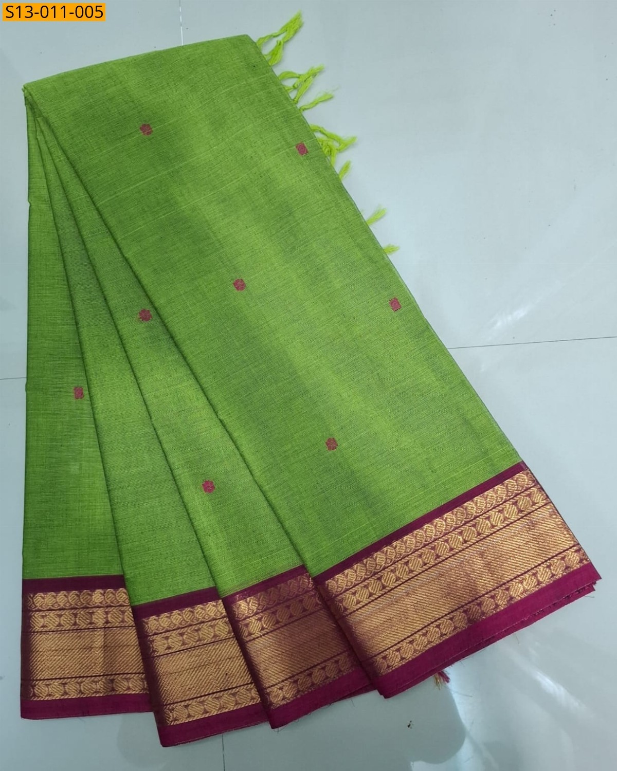 Green Fancy Kanchi Cotton sarees