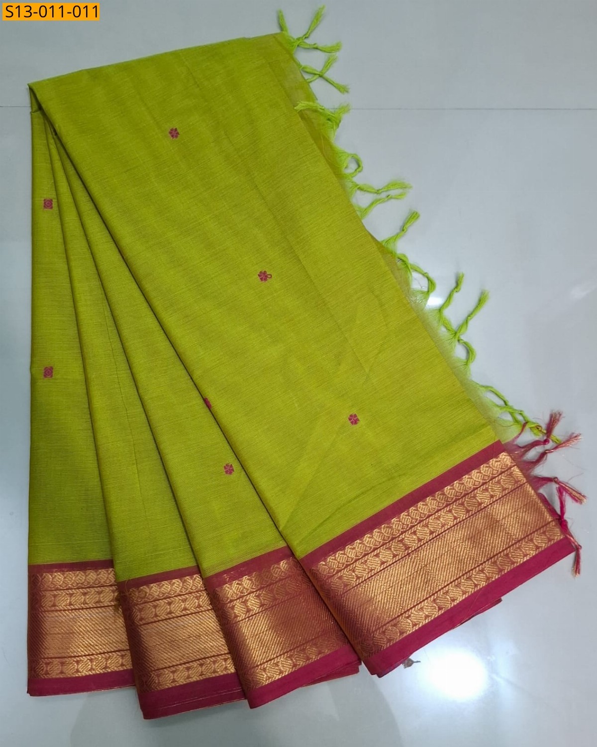 Green Fancy Kanchi Cotton sarees