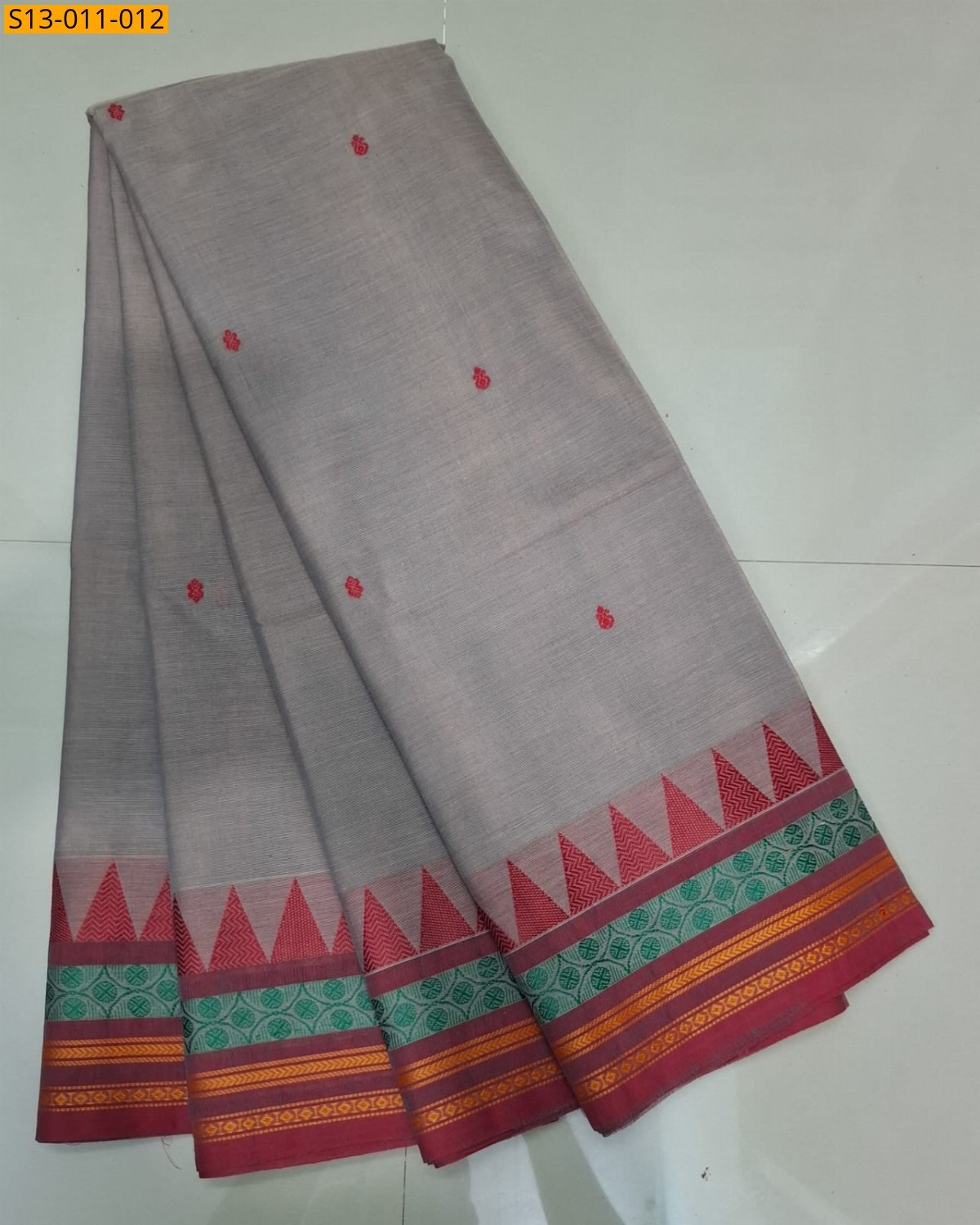 Grey Fancy Kanchi Cotton sarees