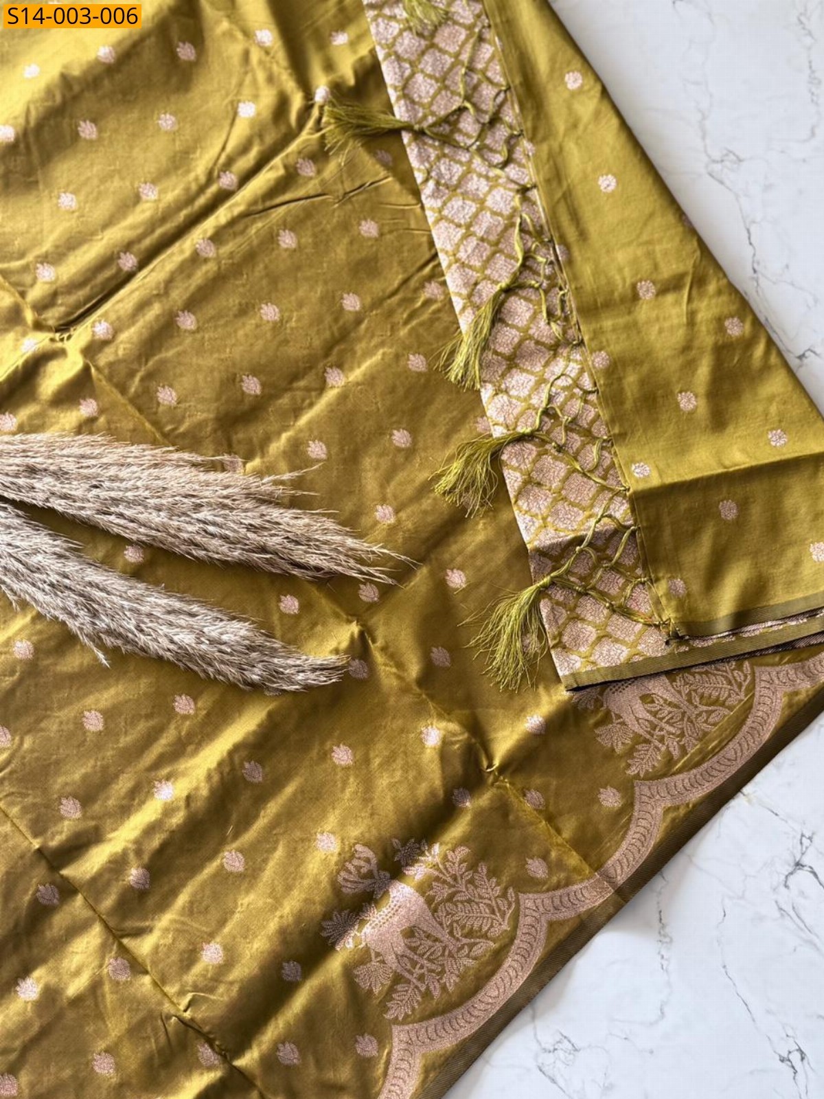 Mustard Fancy Kanjivaram Silk sarees