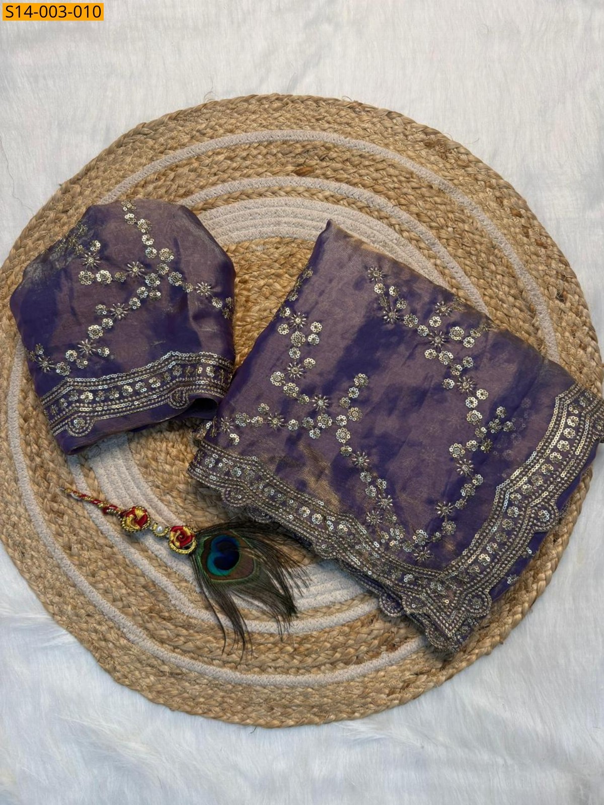 Light Purple Premium Space Silk Sarees