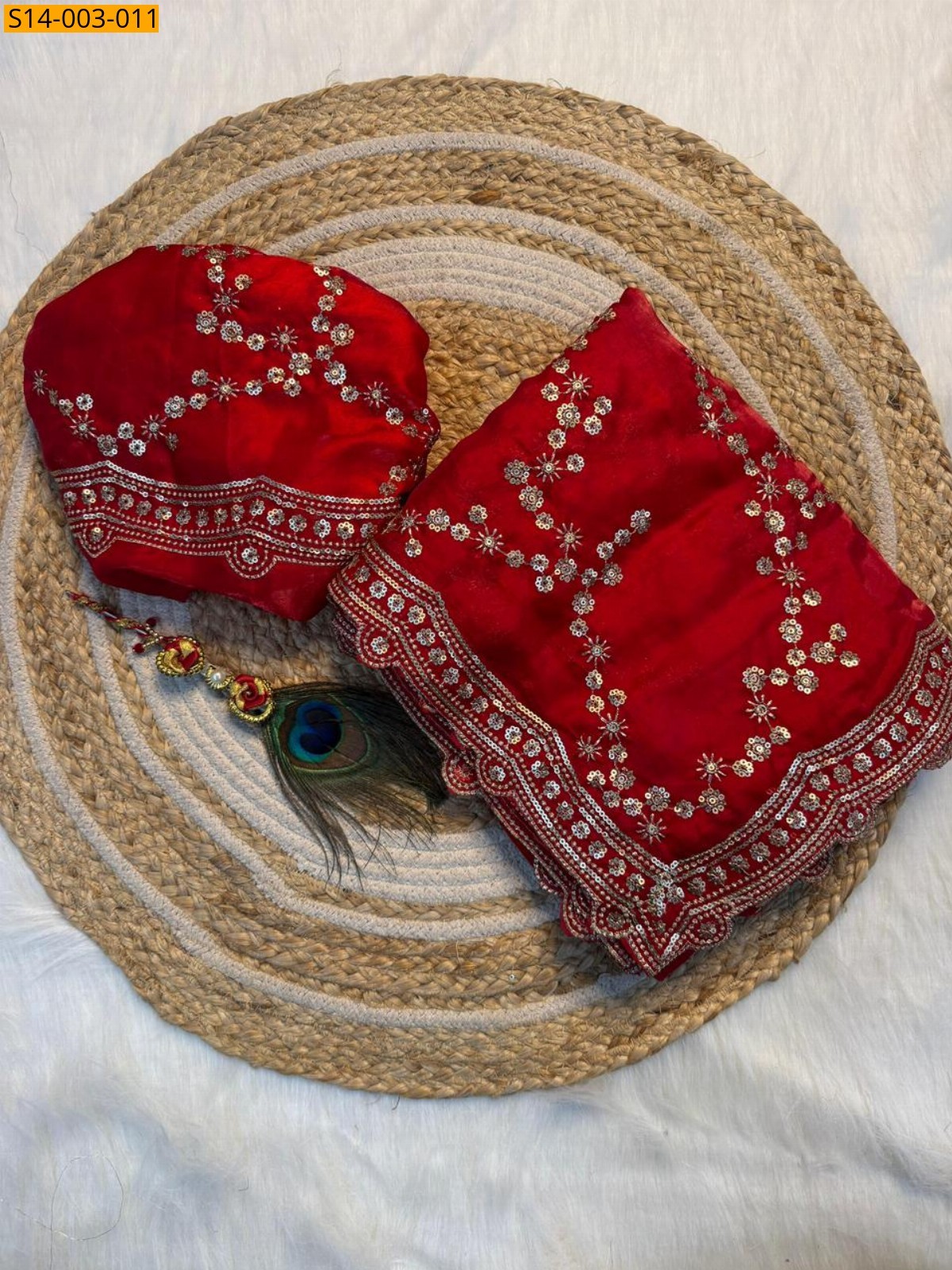 Red Premium Space Silk Sarees