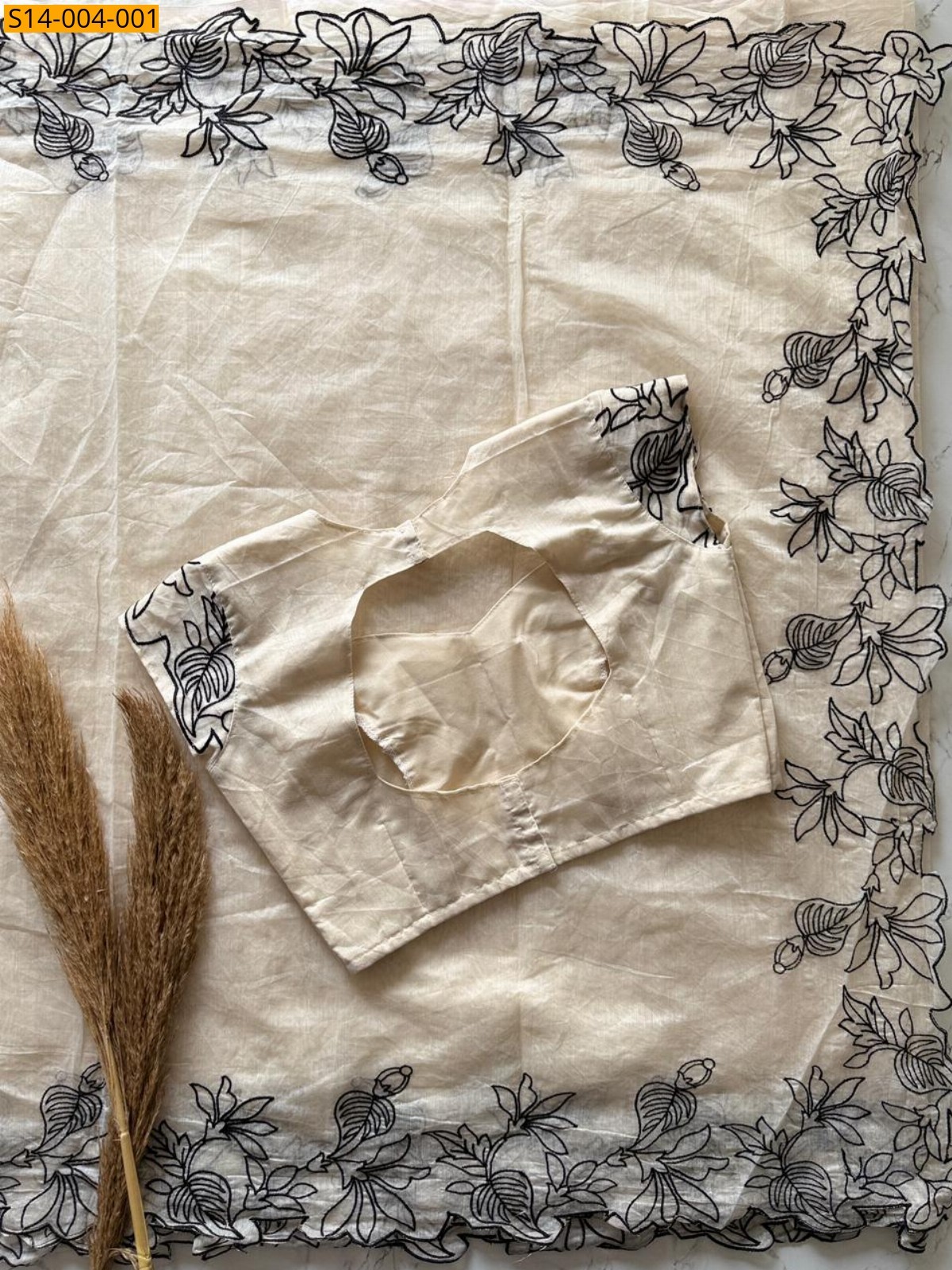 Half white Fancy Chanderi Cotton sarees