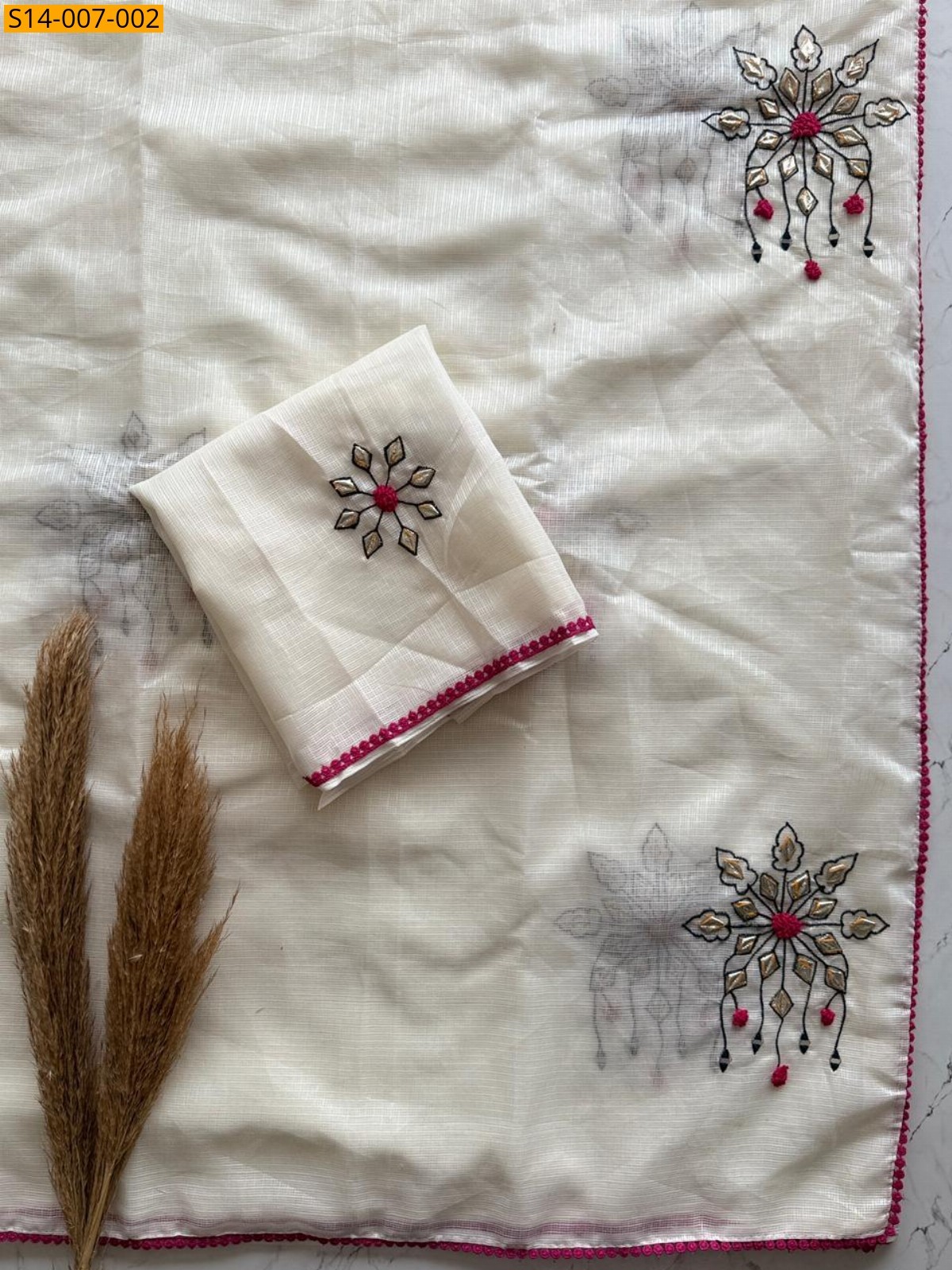 White Fancy Kota Doriya Sarees