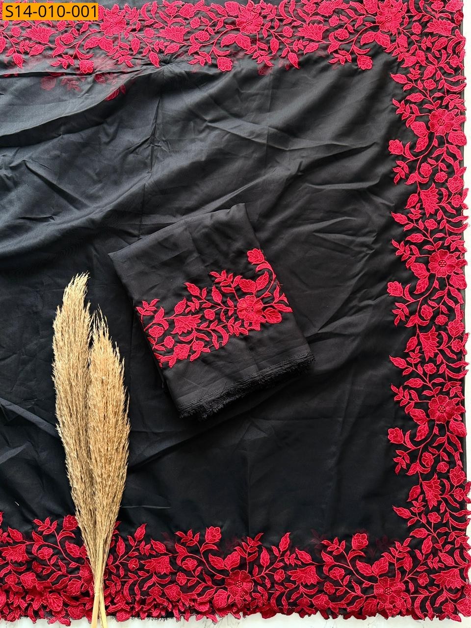 Black Fancy Tebby Orgenza Sarees