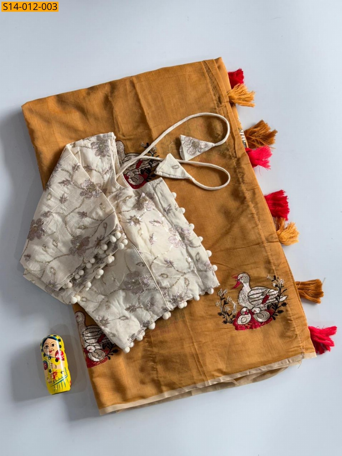 Sandal Fancy Chanderi sarees