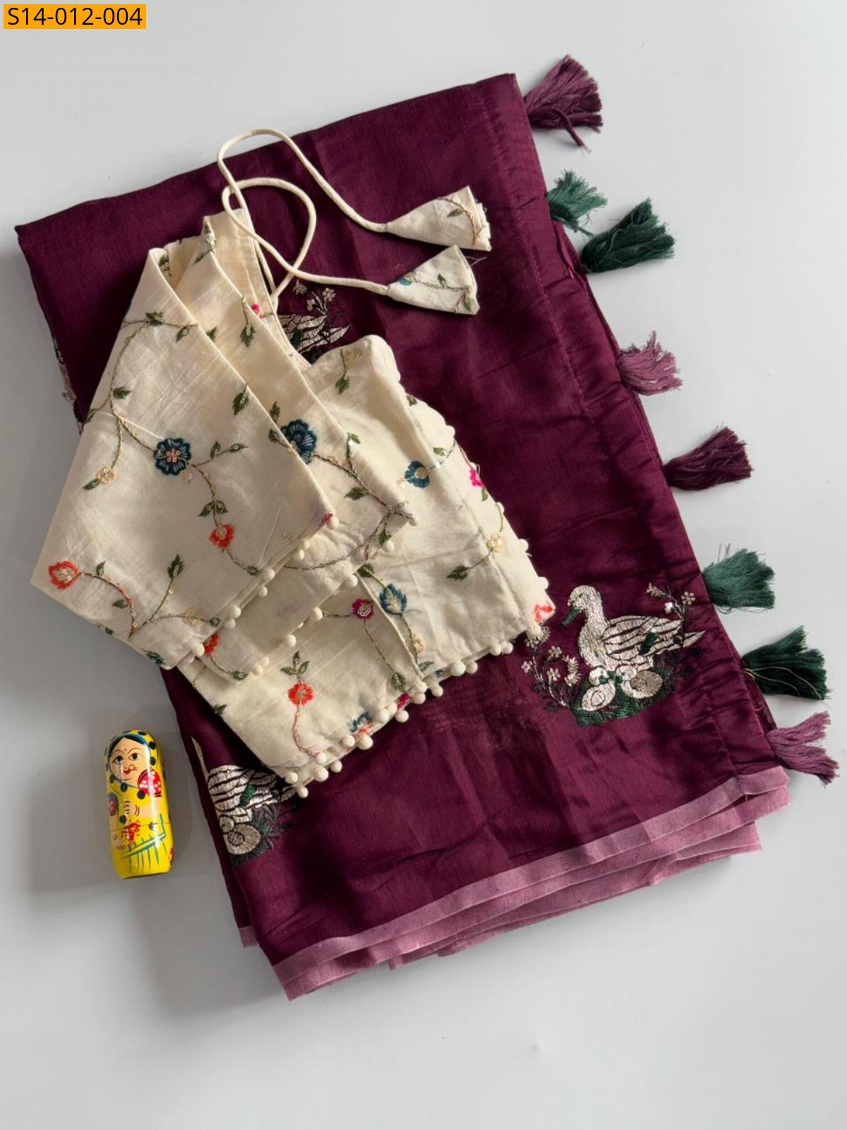 Wine Fancy Chanderi sarees