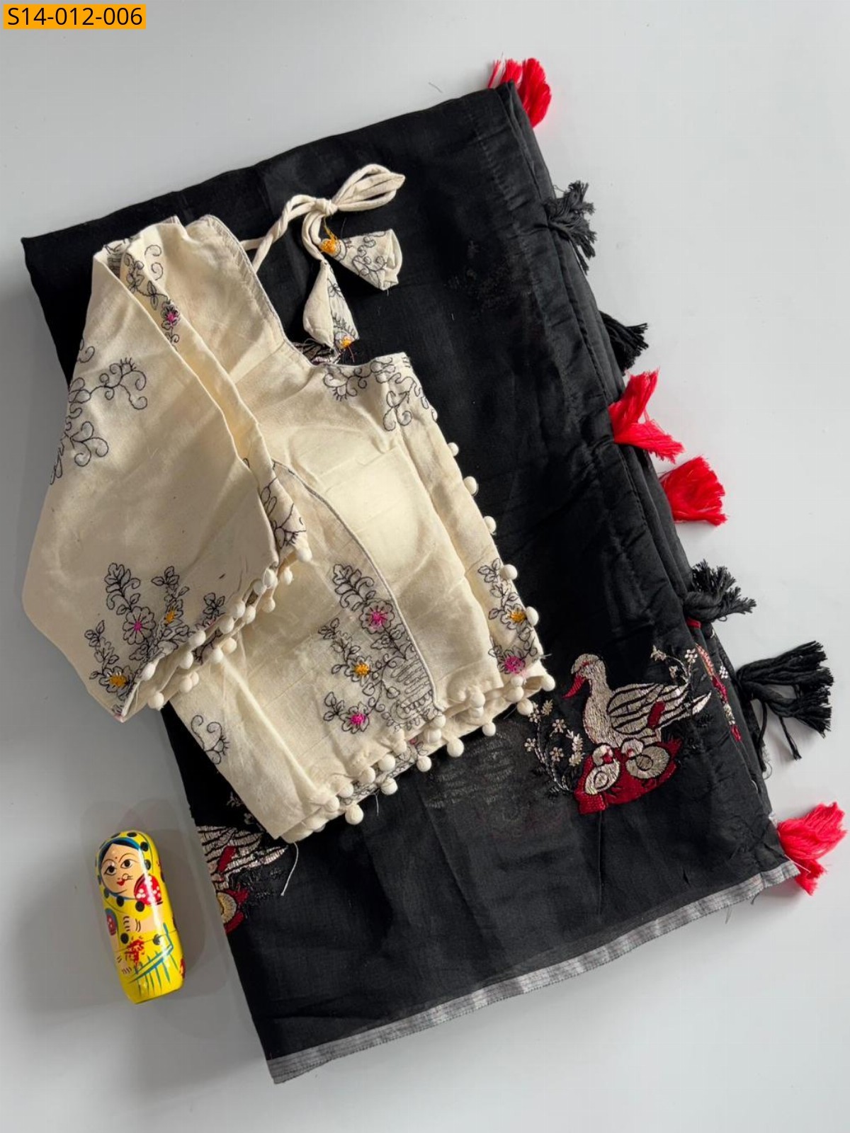 Black Fancy Chanderi sarees