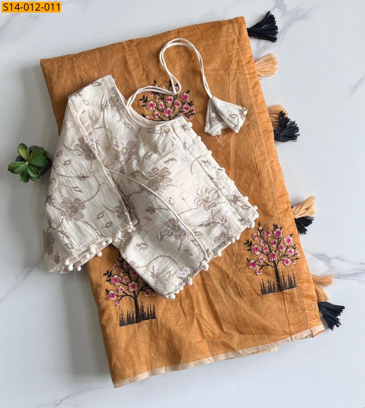 Brown Fancy Chanderi sarees