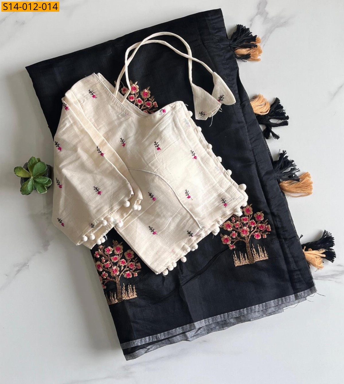 Black Fancy Chanderi sarees