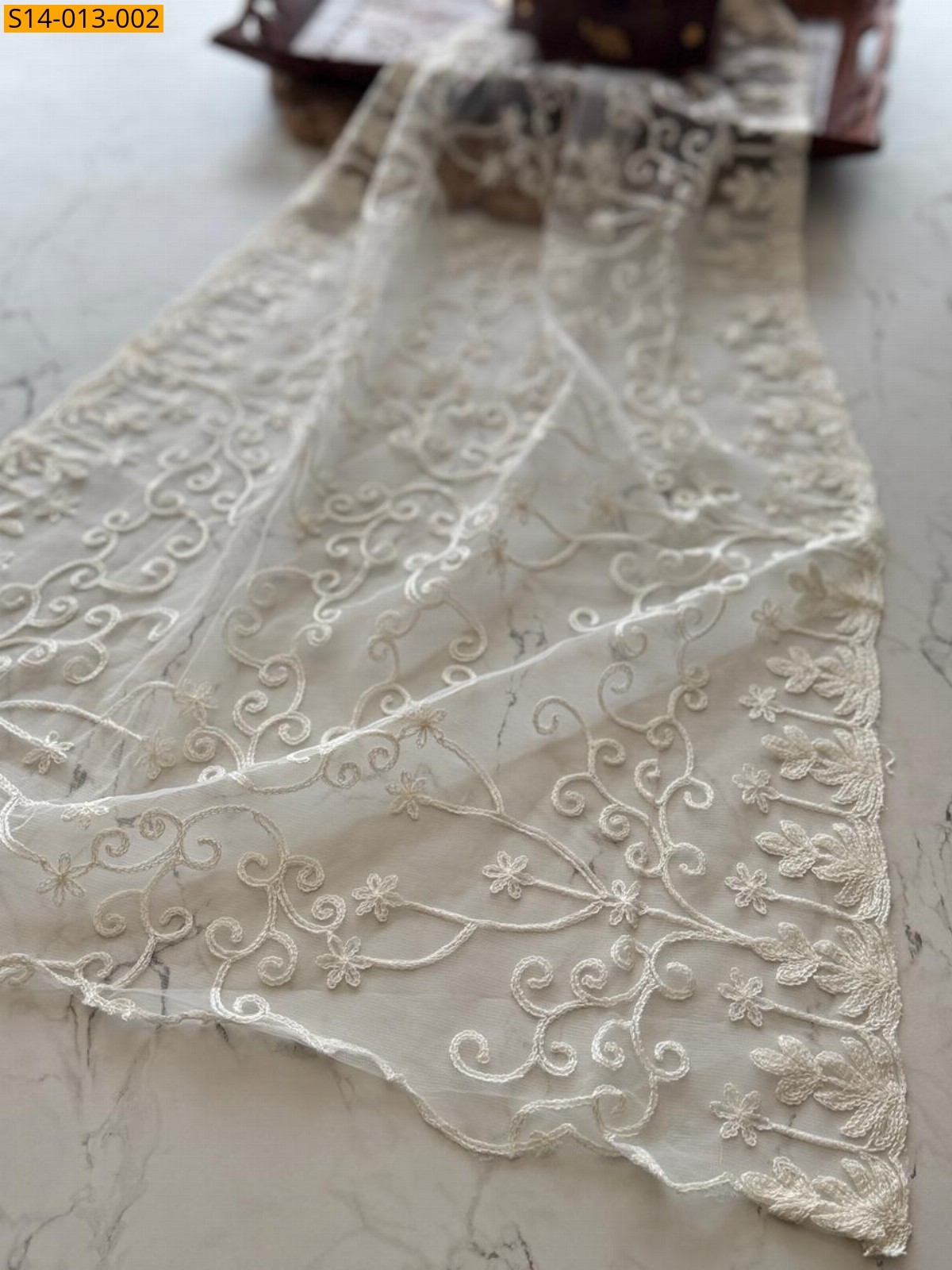 White Pure daible Dupatta