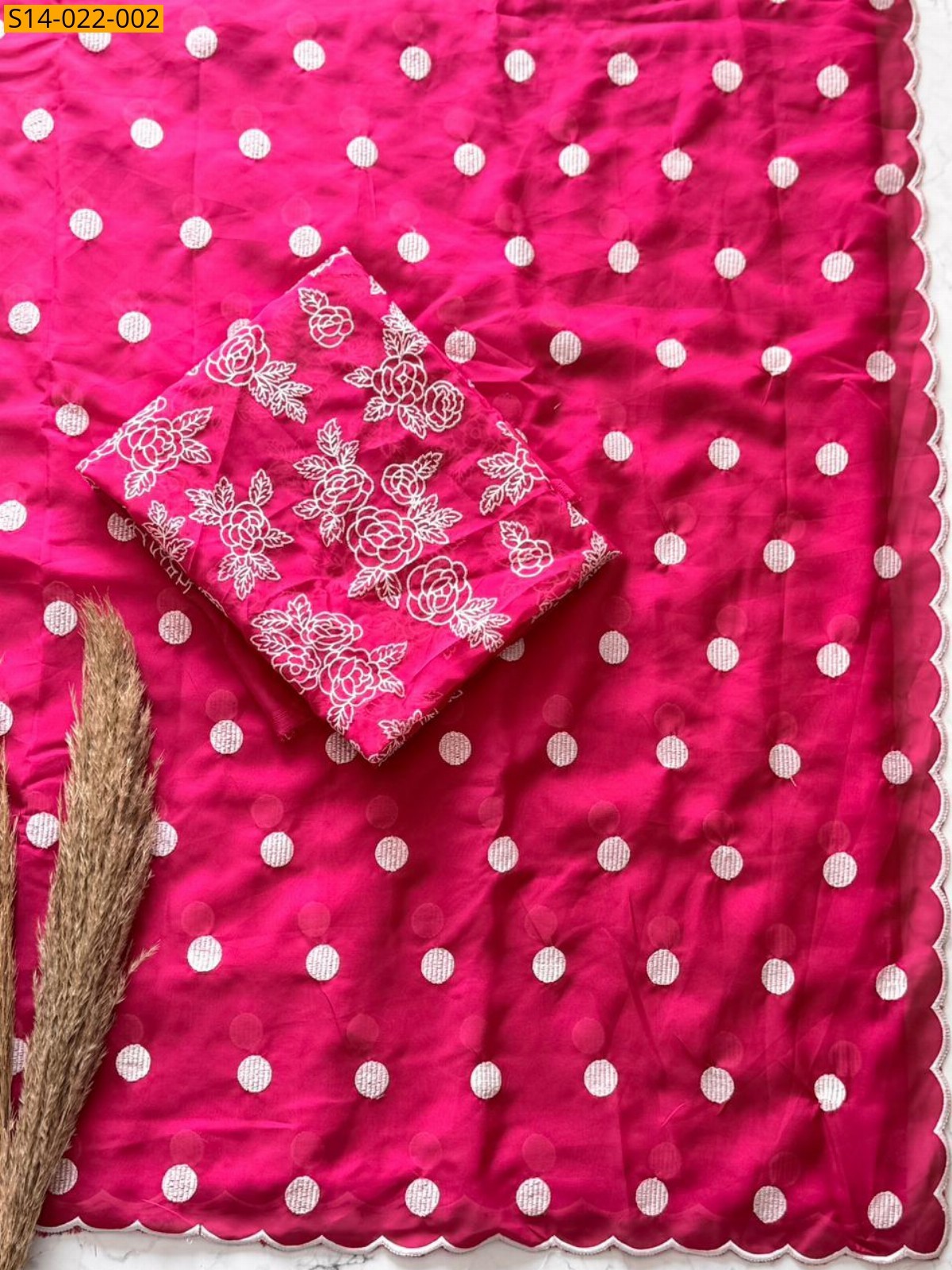 Pink Tebby Orgenza sarees
