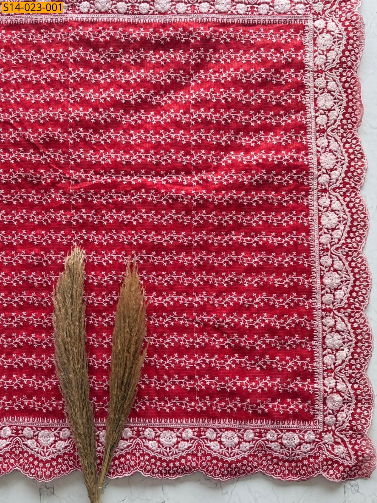 Red Kota Doriya Silk sarees