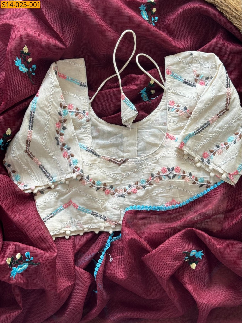 Maroon Kota Doriya Saree Maroon Kota Doriya Saree