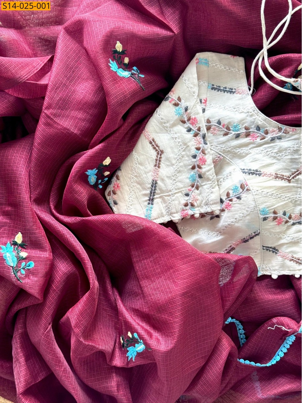 Maroon Kota Doriya Saree Maroon Kota Doriya Saree