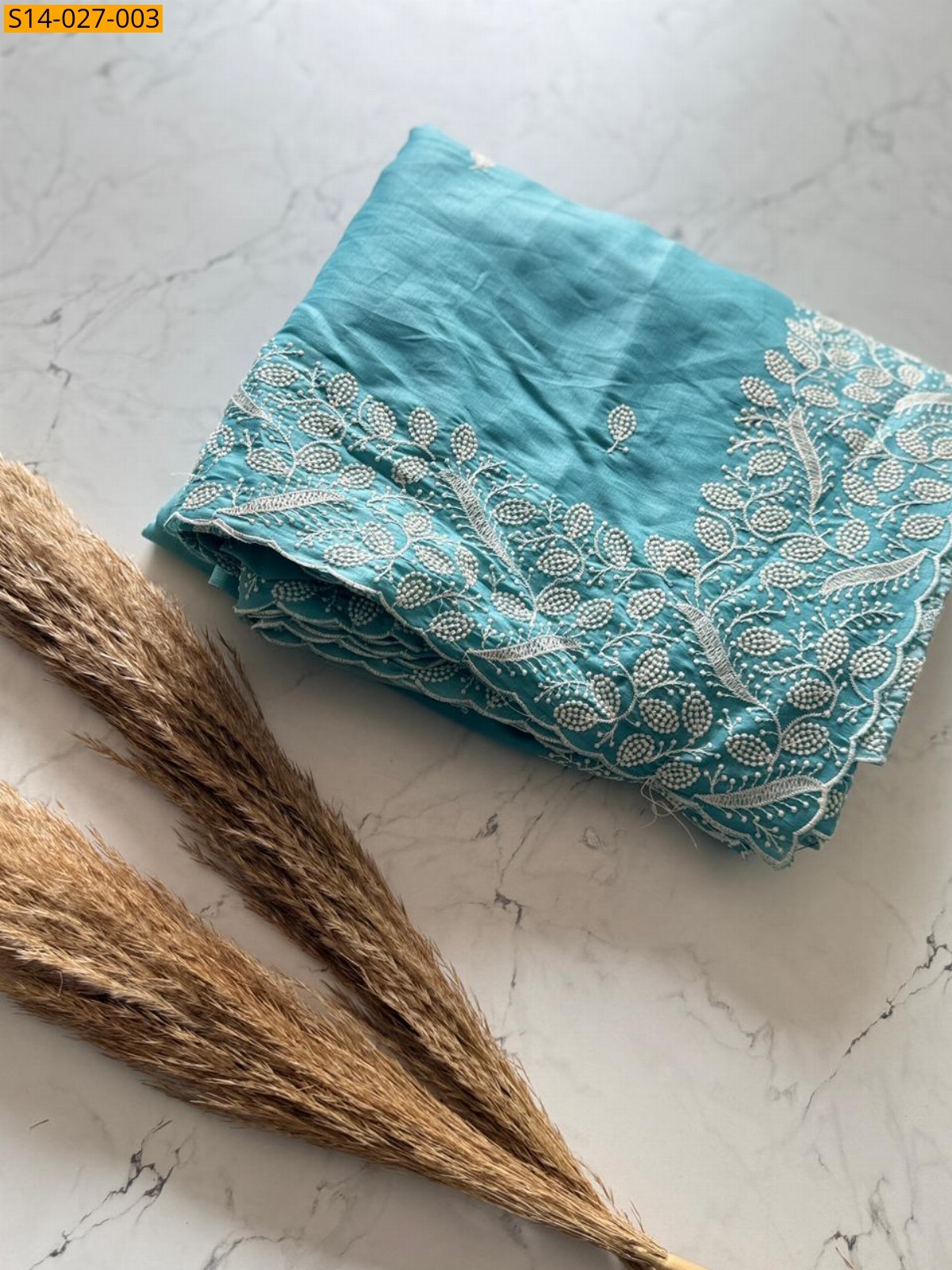 Sky Blue Premium Tussar Silk sarees