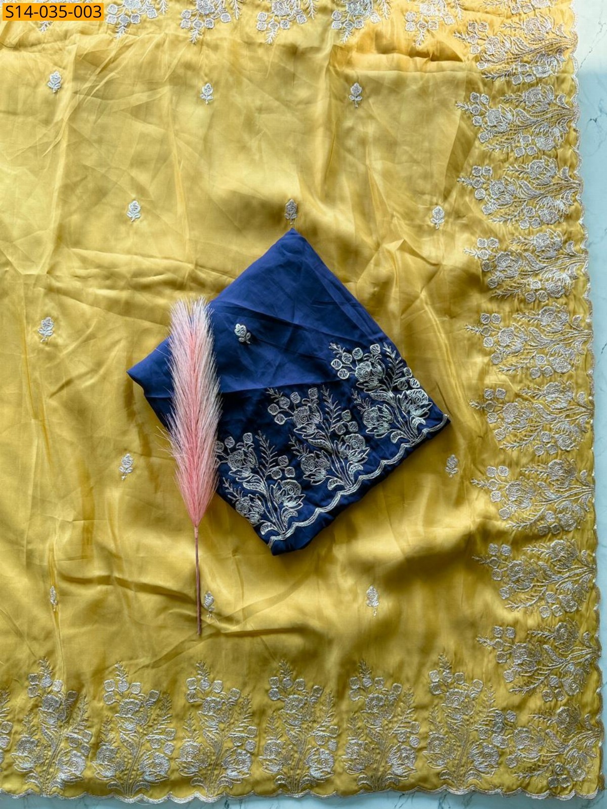 Yellow Primium  HO Silk Saree