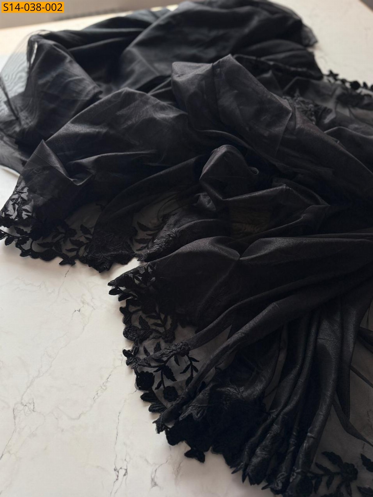 Black Premium Twilnet Saree