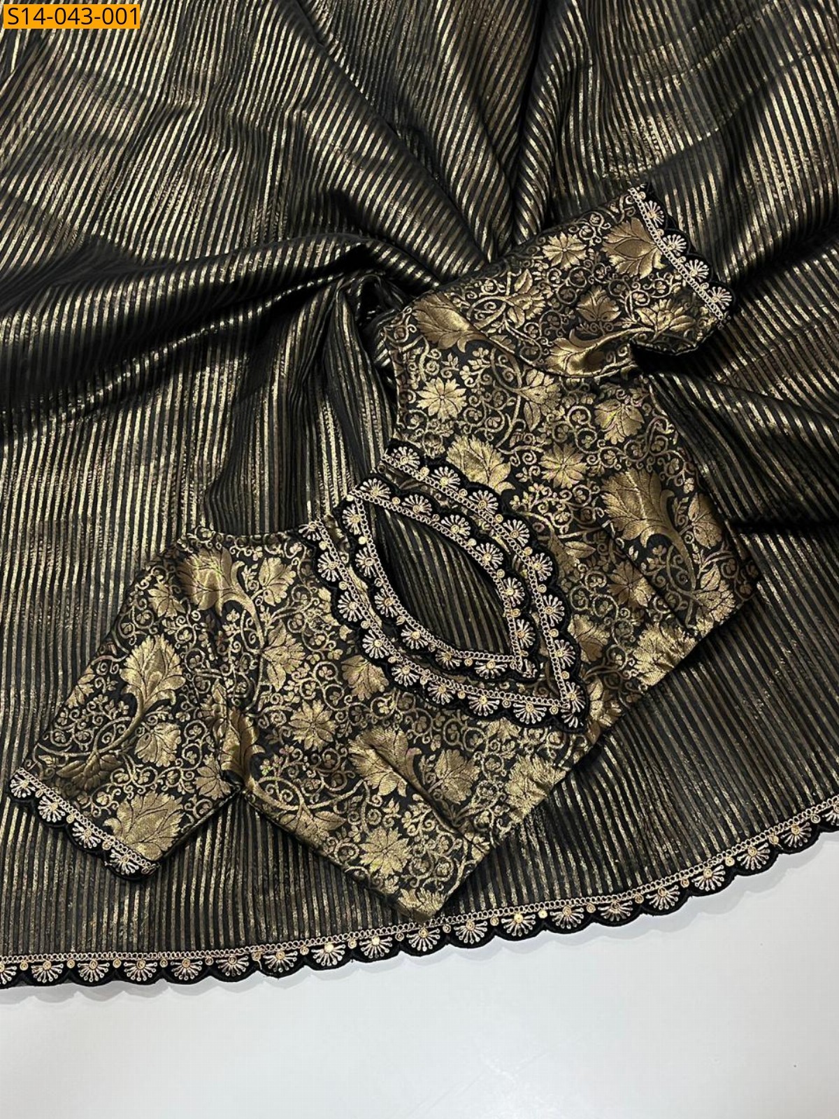 Blak Kora Organza saree