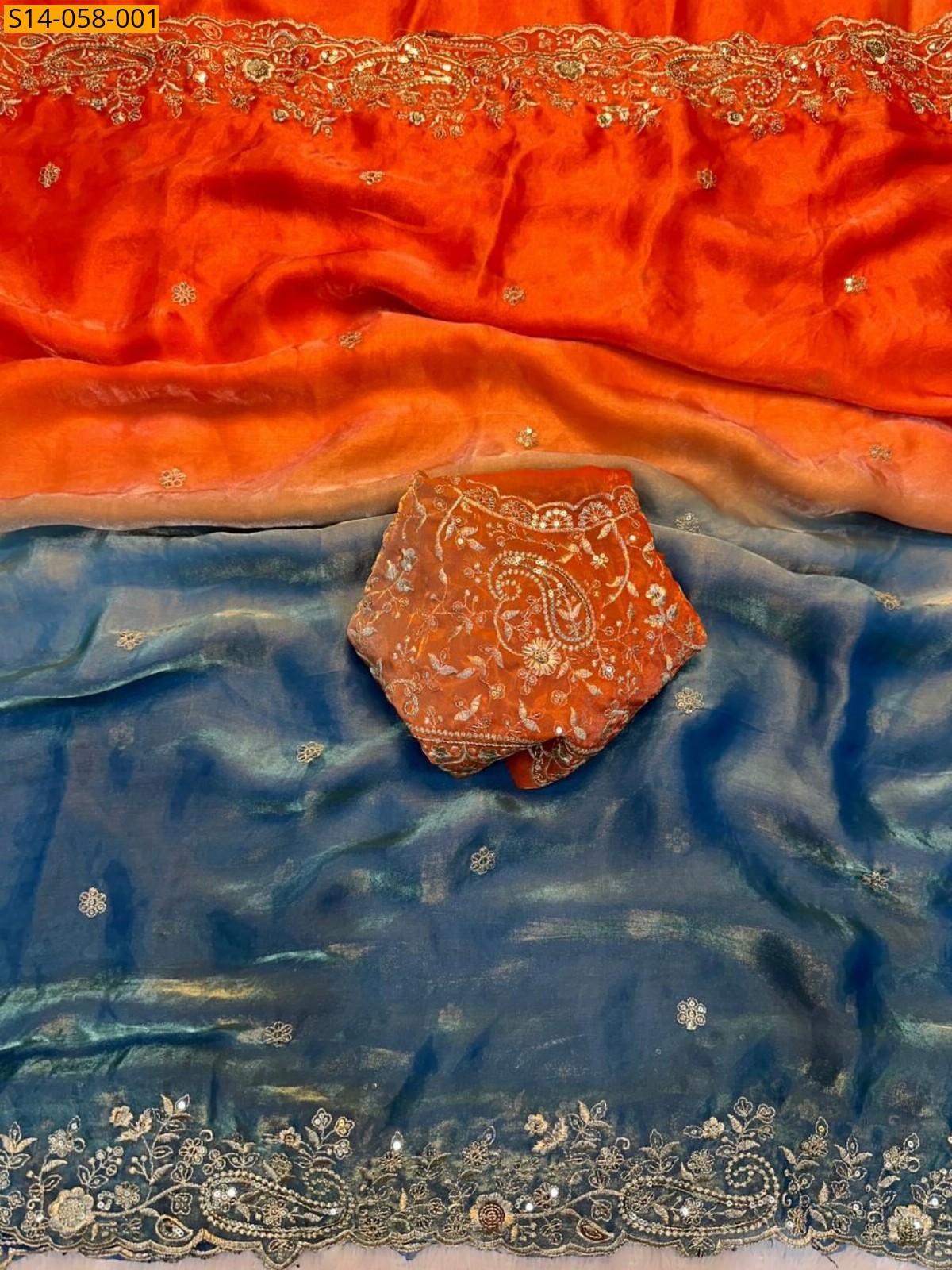 Multi color Premium Fendy Satin Sarees