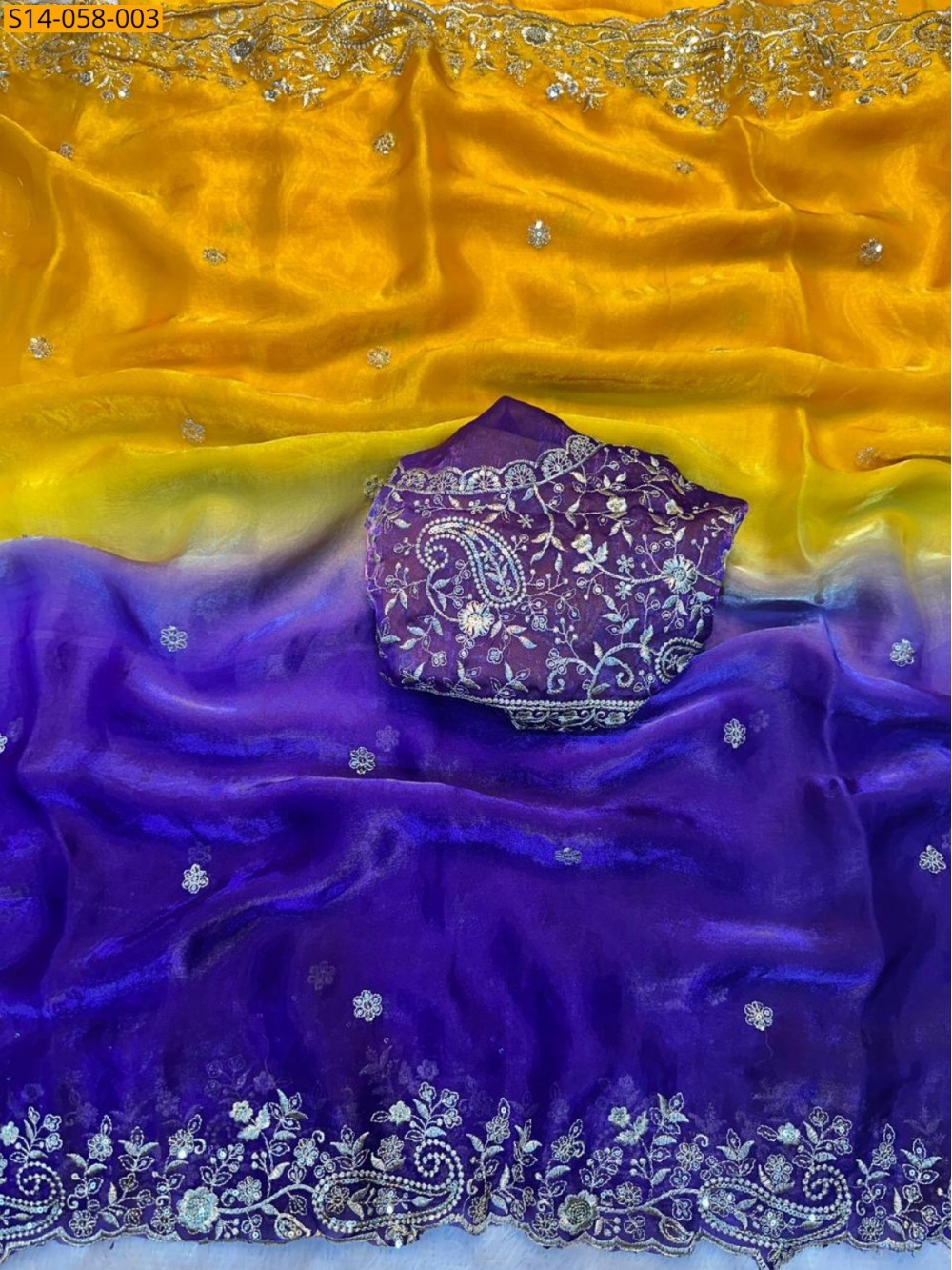 Premium Fendy Satin Sarees