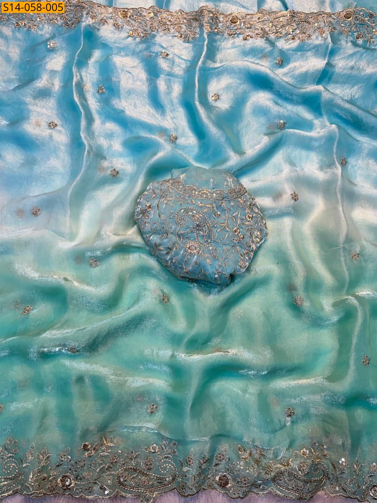 Multi color Premium Fendy Satin Sarees