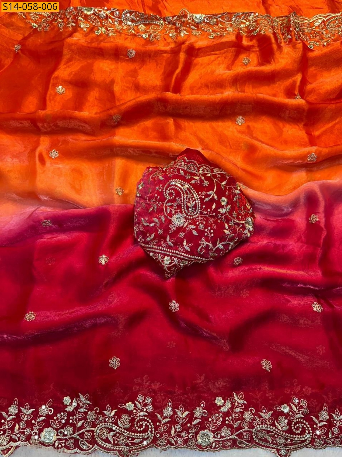 Premium Fendy Satin Sarees