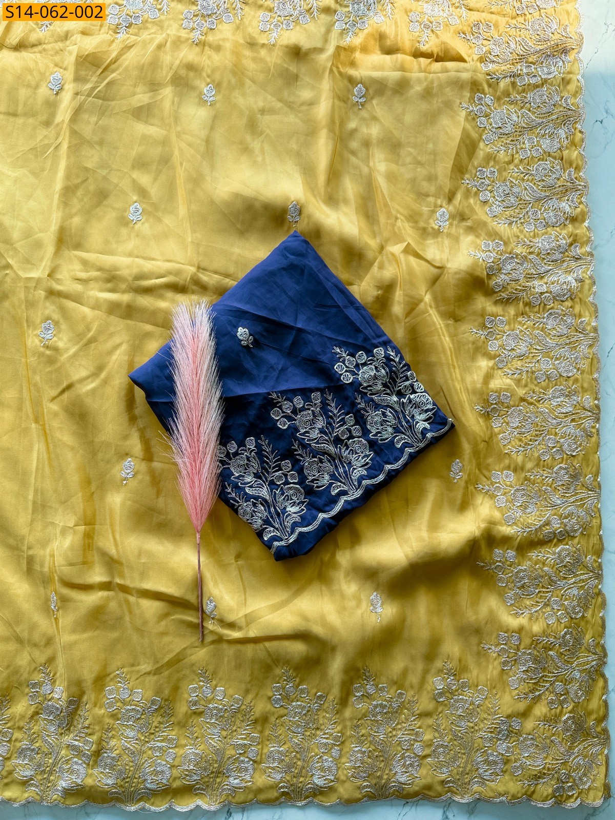 Yellow Premium Pure HO Silk Sarees