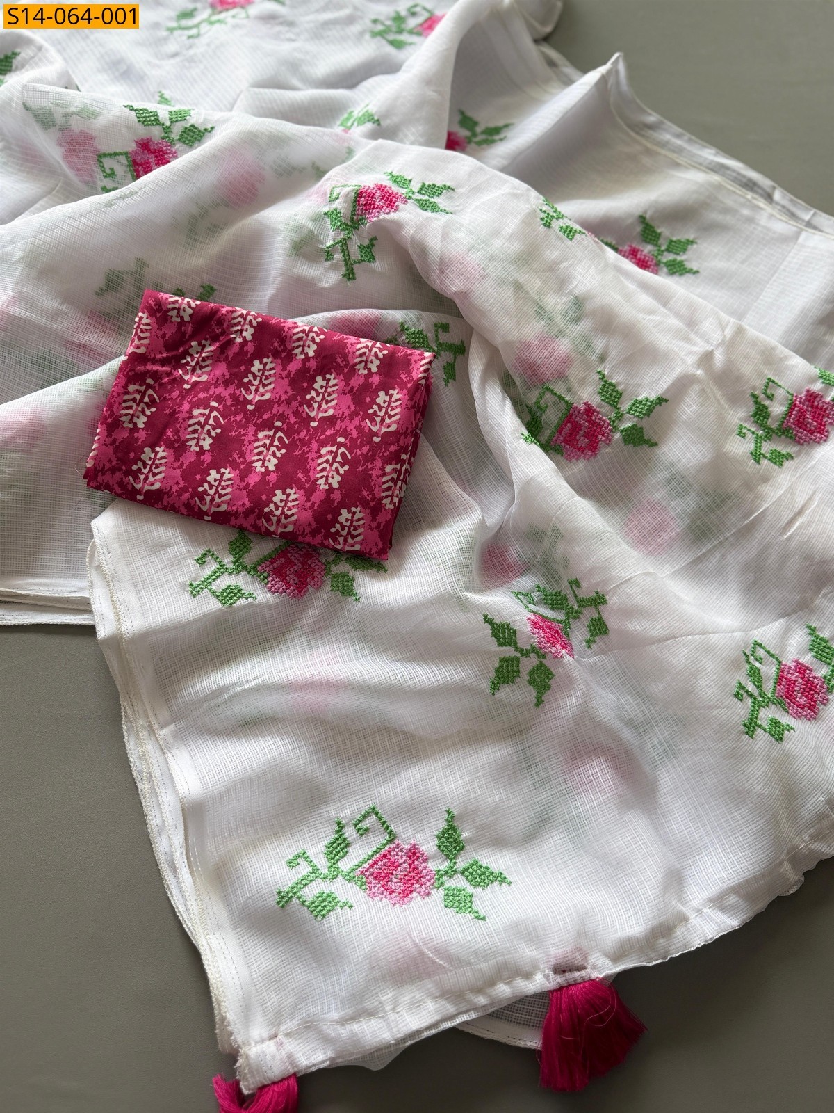 White Kota Doriya Sarees