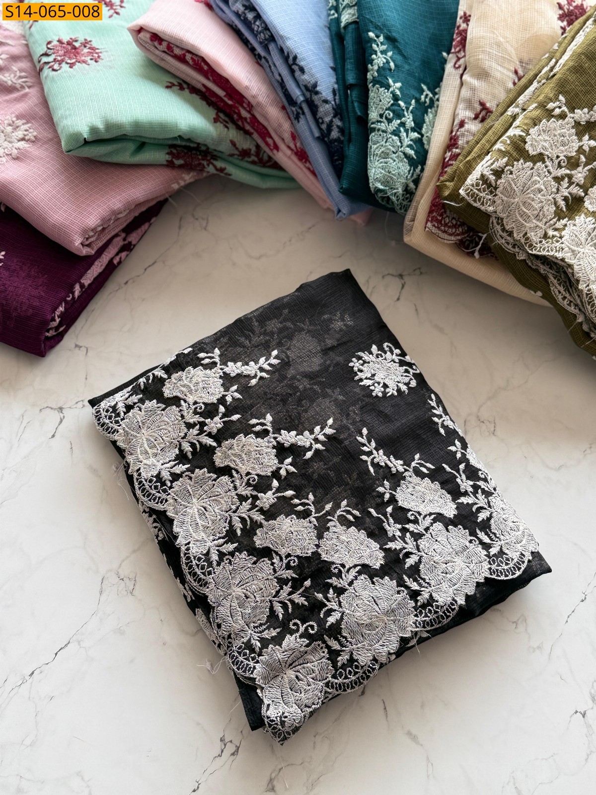 Black Soft Kota Doriya Sarees