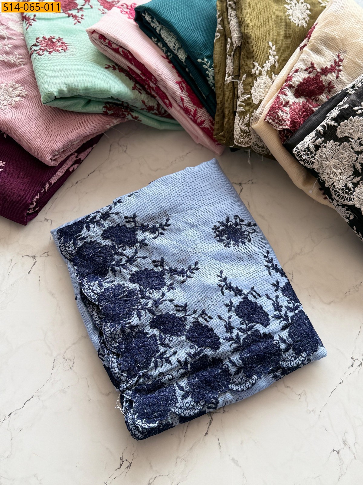 Blue Soft Kota Doriya Sarees