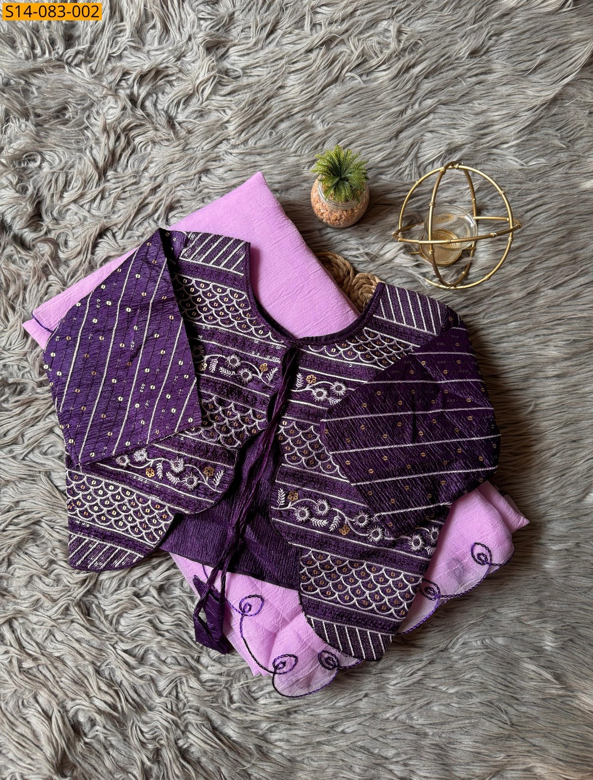 Lavender Fancy Crunchy Crush Sarees