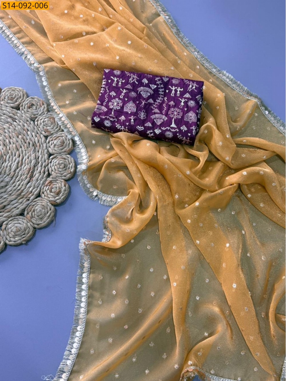 Fancy Soft Chiffon Shimmar  Saree