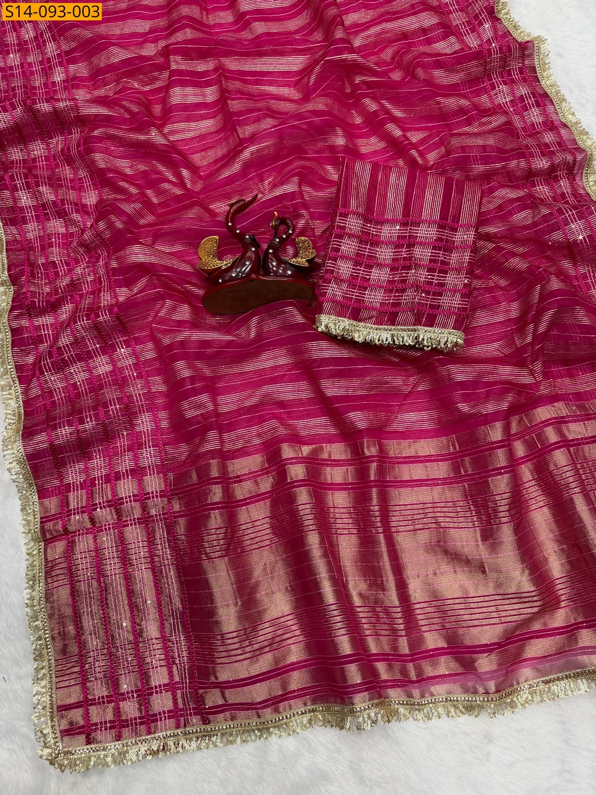 Pink Fancy Soft Tissue Silk Saree