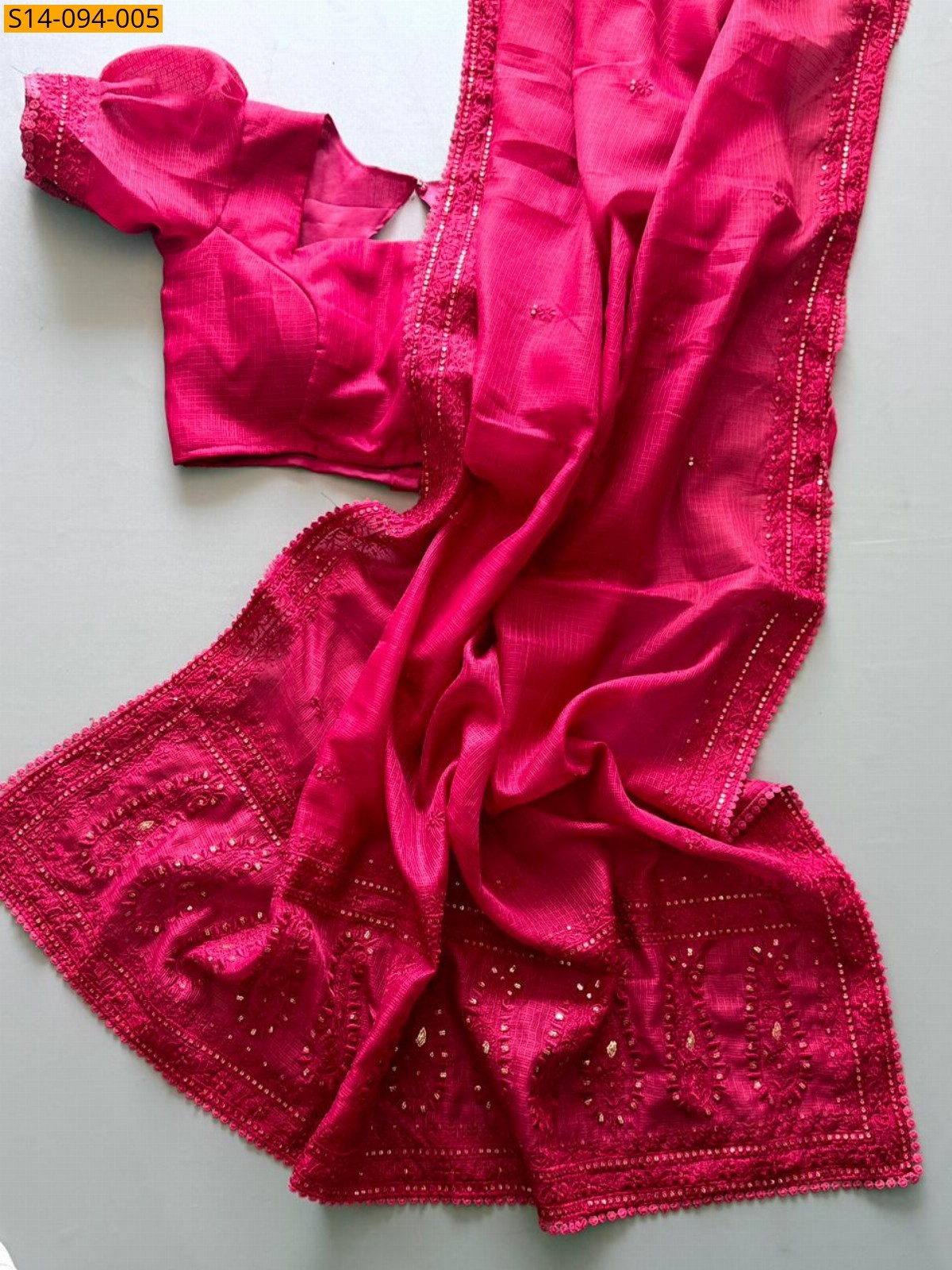 Red Fancy Kota Doriya Saree
