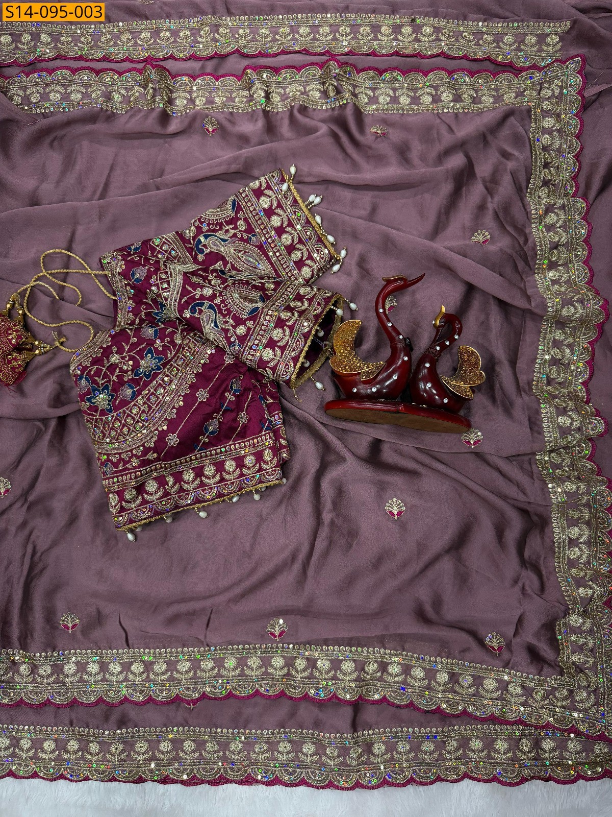 Onion Fancy Soft Rangoli silk  Saree