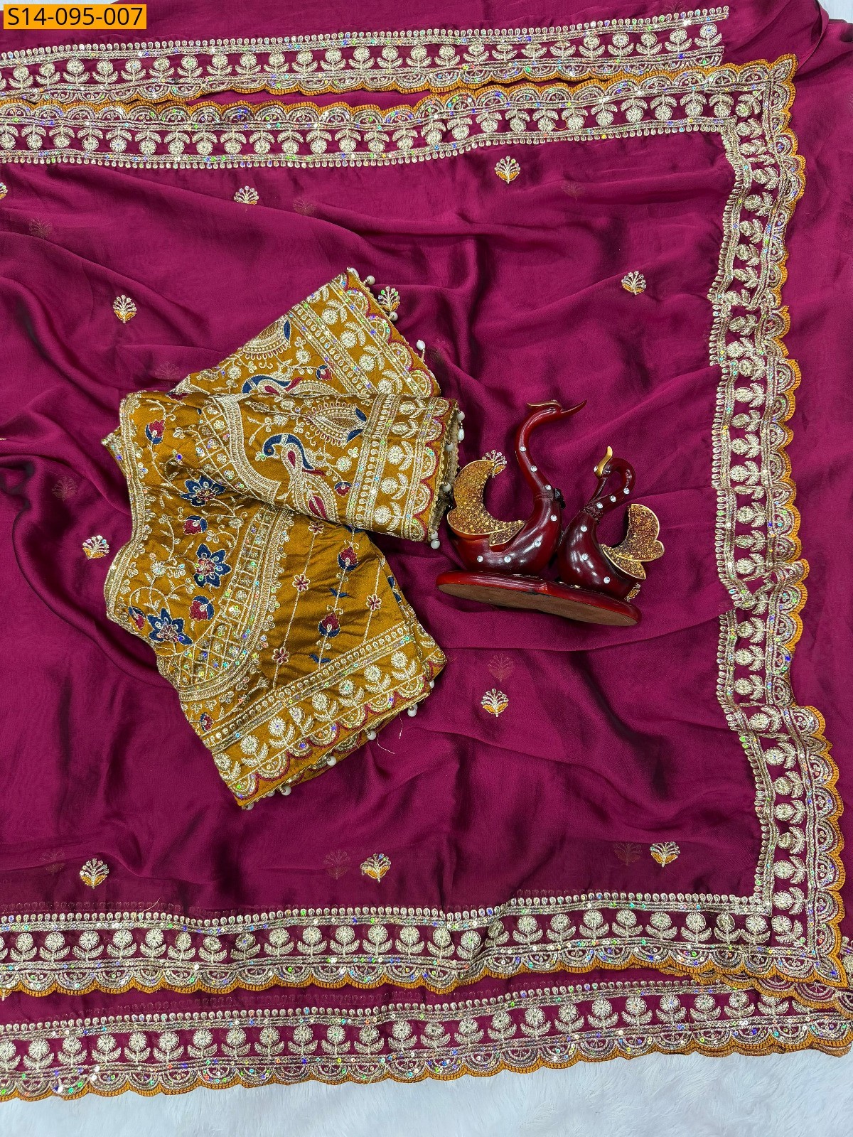 Pink Fancy Soft Rangoli silk  Saree